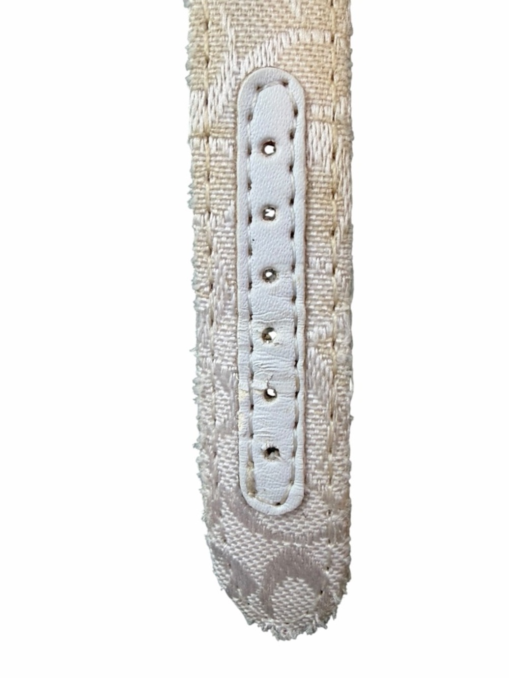 Coach Lexie Tank Watch White Jacquard Signature C Stainless Steel - Picture 4 of 6